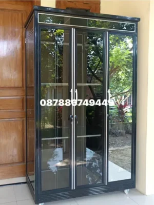Lemari Pakaian Kaca 1 Sap 2 Gantung Bahurekso