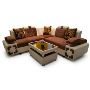 Sofa Sudut Minimalis Modern - COKLAT