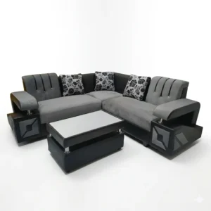 Sofa Sudut Minimalis Modern - ABU-ABU